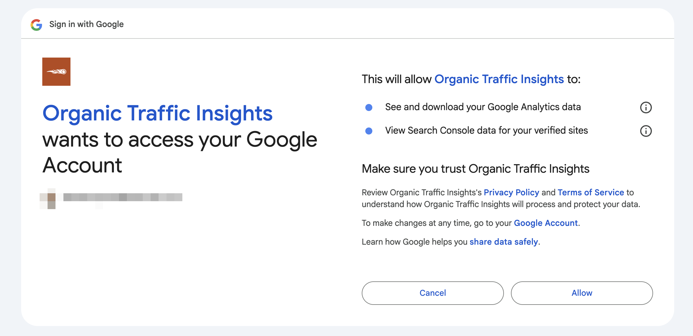 Configuring Organic Traffic Insights image 3
