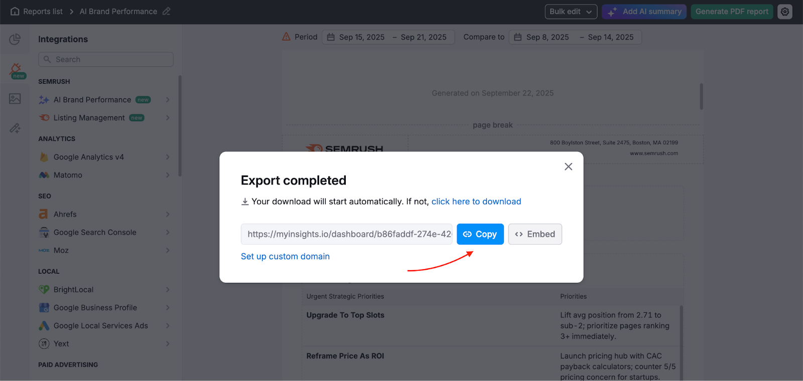 How to Automate Reporting in Semrush image 6