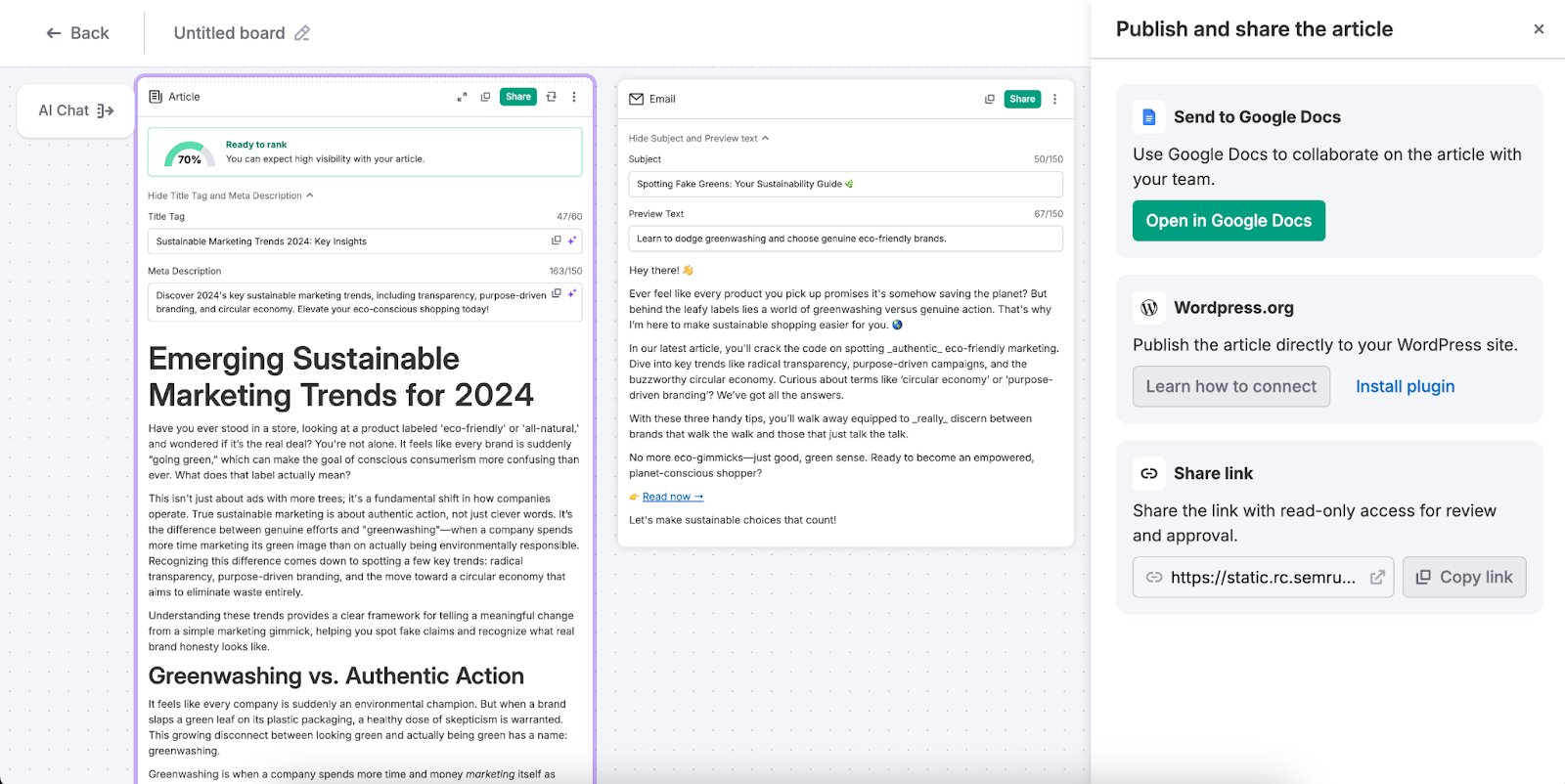 Board with collaborators using the Share button in the top-right corner.