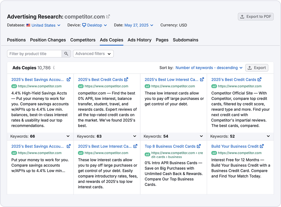 Gather Advertising Intelligence